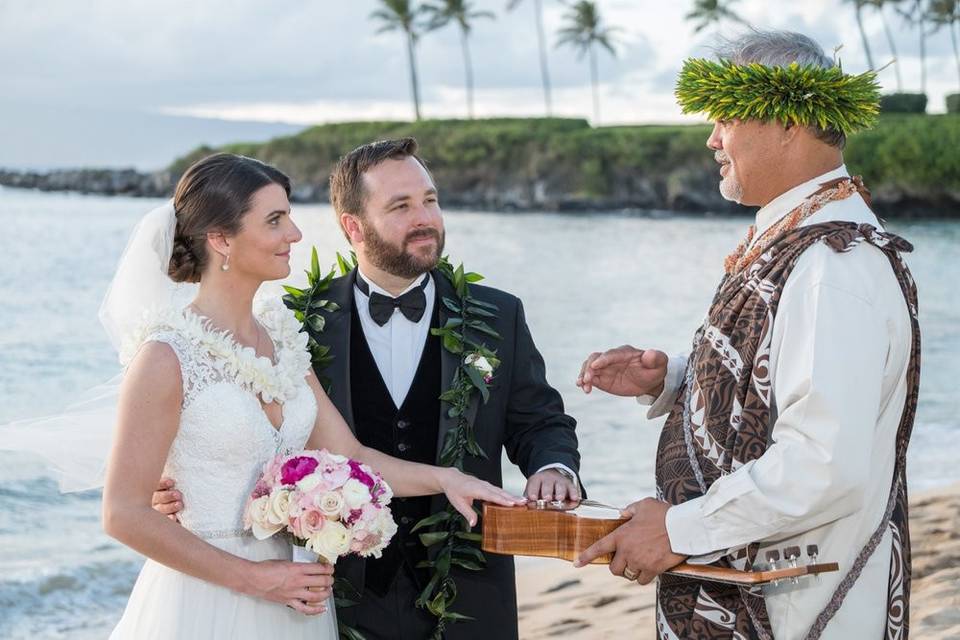 Under the arch at Olowalu.