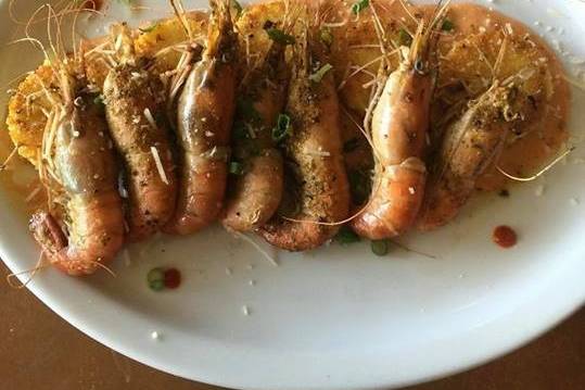 Whole Shrimp on Orzo