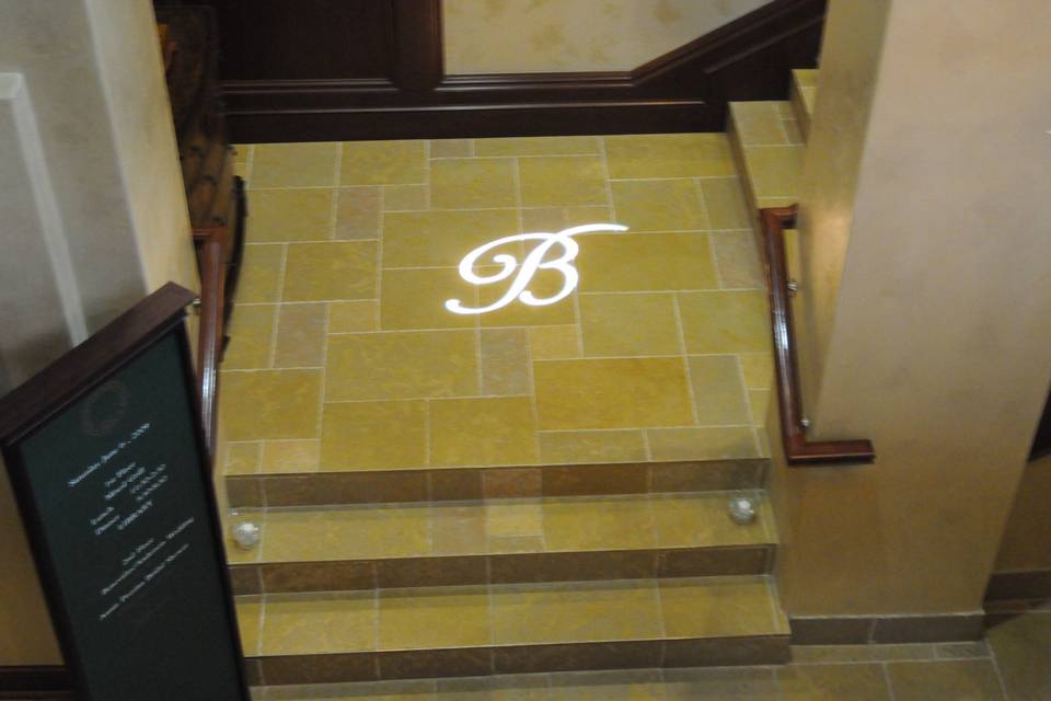 Custom Gobo - Last name began with the letter B - Boom Entertainment - Evanston Country Club