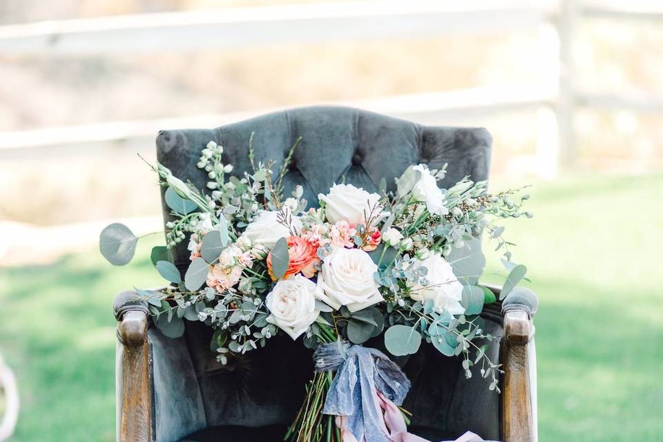 Bouquet on the seat