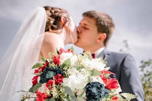 Bridal bouquet close-up
