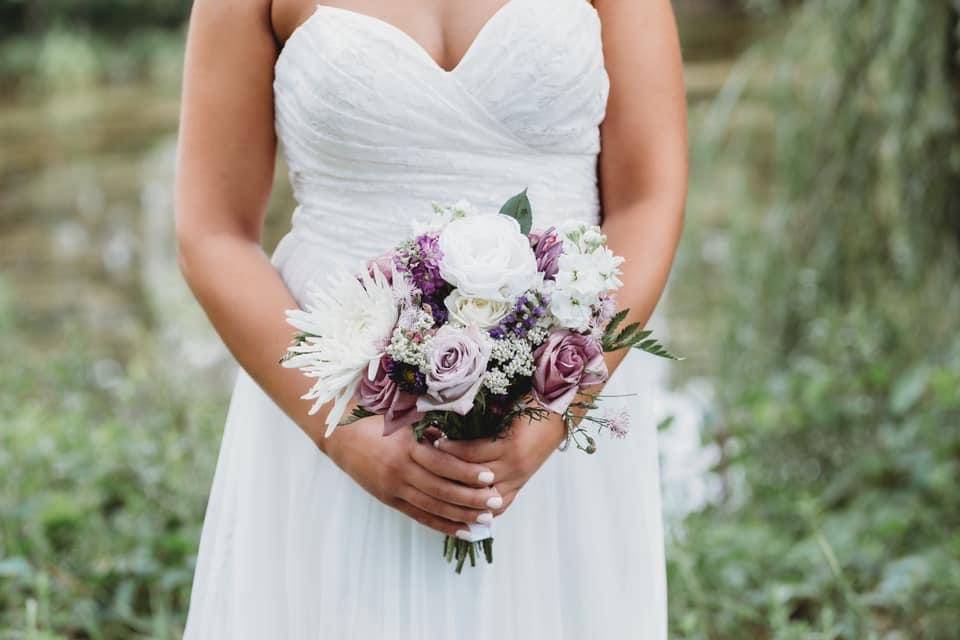 Bride with bouquet