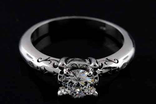Cubic Zirconia Synthetic Stone 14K White Gold Solitaire Classic Engagement Ringhttp://www.orospot.com/product/r2037ven/cubic-zirconia-synthetic-stone-14k-white-gold-solitaire-classic-engagement-ring.aspxSKU: R2037VEN$449.00Modern style engagement ring is made of 14k white gold. Contains 5.5 mm (approx .60ct) cubic zirconia synthetic stone, prong set in fancy setting. This solitaire, proposal ring is available in all finger sizes, please contact us for your size preference. Ring Dimension: Bottom Shank Width: 2.5 mm Bottom Shank Height: 1.5 mm Top Shank Height: 3 mm Top Shank Width: 3.2 mm Center Stone Set Above the Finger: 6.7 mm Ring's Weight: 4 g in a size 7
