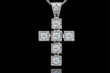 Diamond 14K White Gold Journey Stick Pendanthttp://www.orospot.com/product/p1064wpp/diamond-14k-white-gold-journey-stick-pendant.aspxSKU: P1064WPP$379.00Journey symbolizes the many steps towards achieving success in life. Those steps are symbolized with every diamond of the pendant.. Journey symbolizes the many steps towards achieving success in life. Those steps are symbolized with every diamond of the pendant.. Designer diamond journey stick is made of 14k white gold and is 34 mm tall (1.3inch) 2mm (0.08inch) wide. Pendant comes with 14K white gold chain (16 or 18 inch length, weights approx 1.1g). Necklace weights 1.1g and contains round cut diamonds .20cttw, SI1 – SI2 clarity, G-H color.