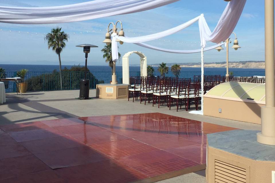 Ceremony space with a view