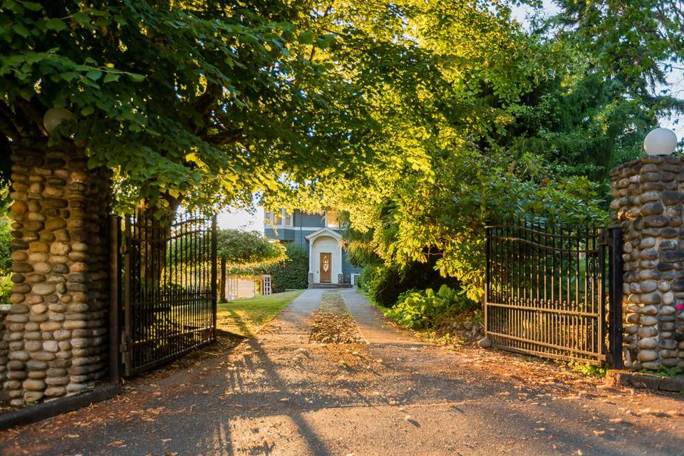 Gated entrance to property