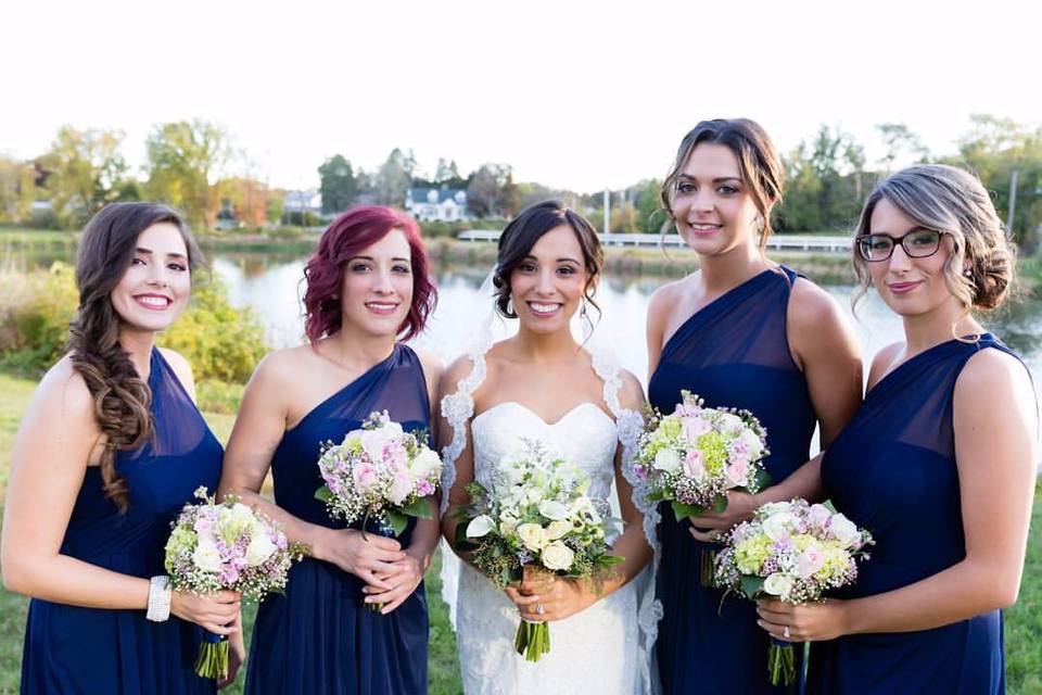 Ashley & her bridal party