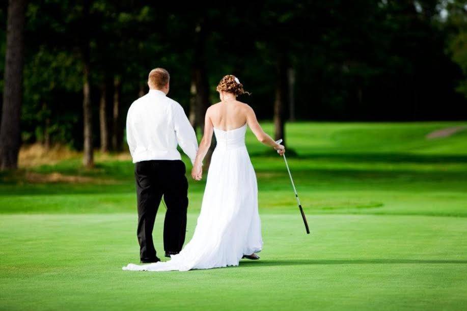 The bride and groom