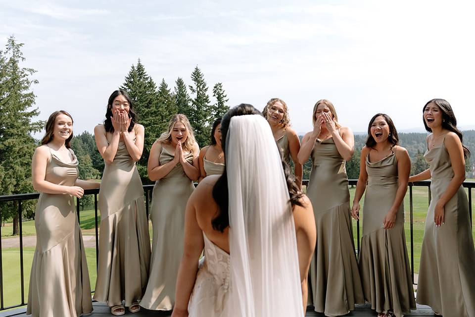 First Look with Bridal Party