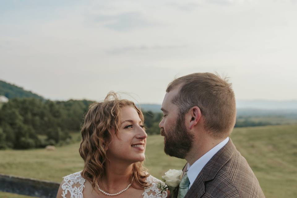 Portrait with the Blue Ridge