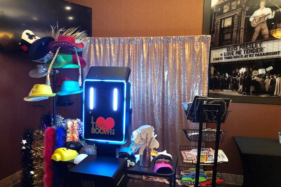 Glowing booth
