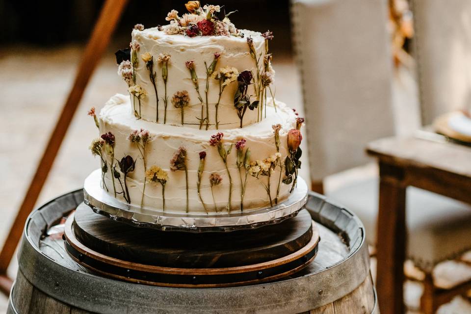 Dried Floral Cake