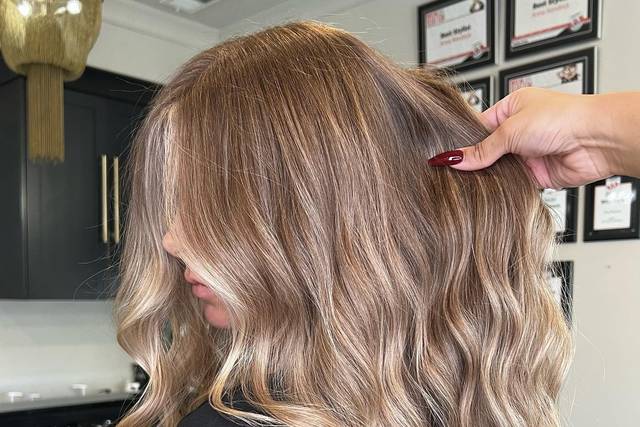 Blonde highlights
