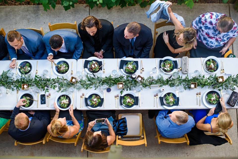 Reception Table Greenery