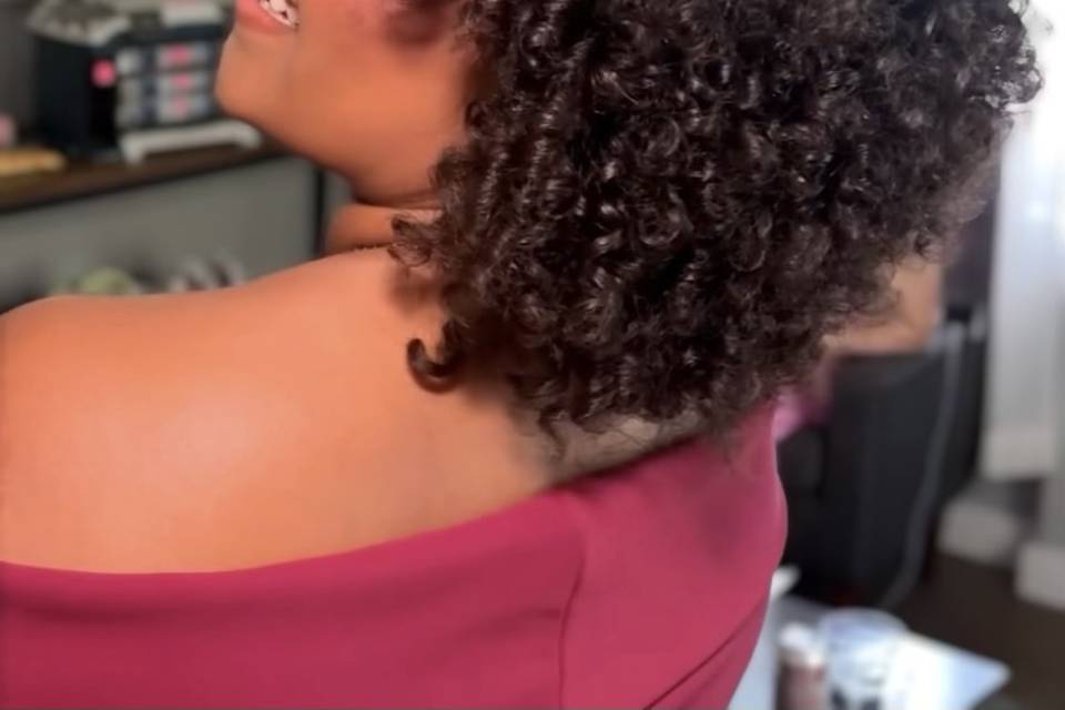 Natural curly texture