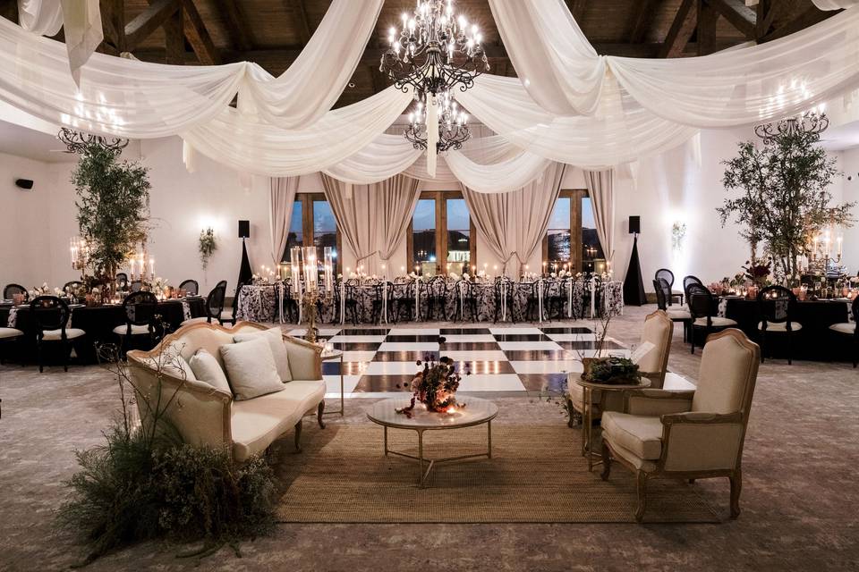 Ceiling Draping, Backdrops