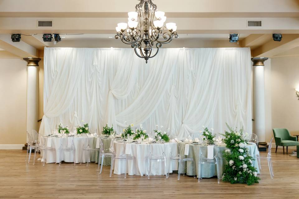 Ceiling Draping, Backdrops
