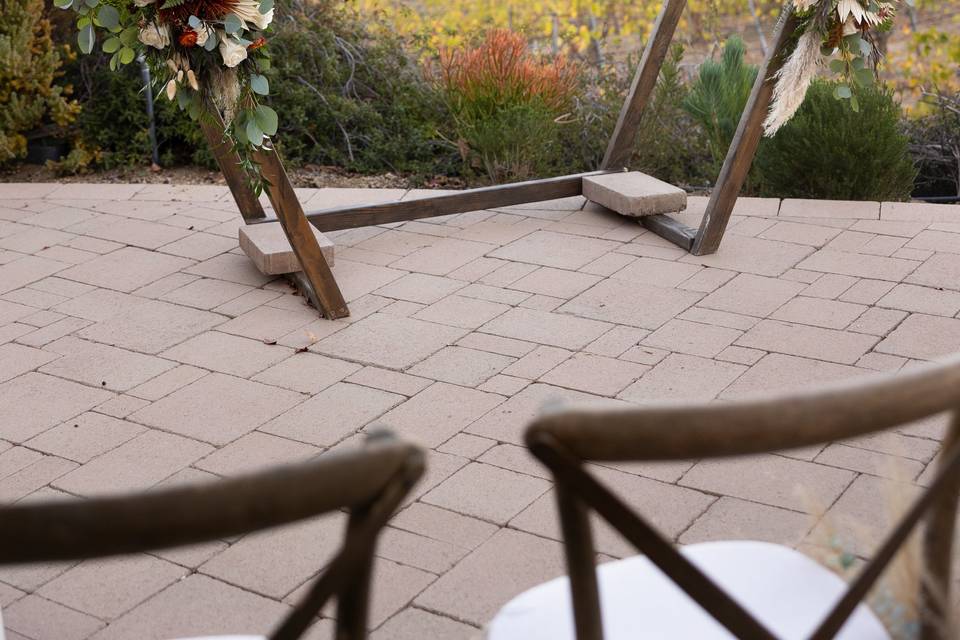 Arbor Draping, Flowers
