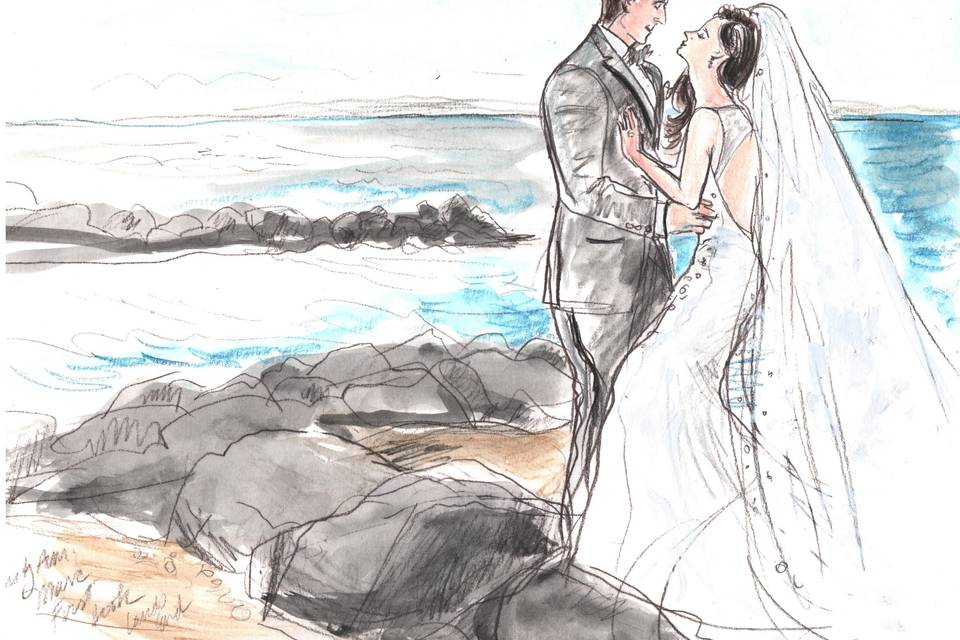 Best Wedding Gifts for Couple Romantic Art Pencil Drawing 