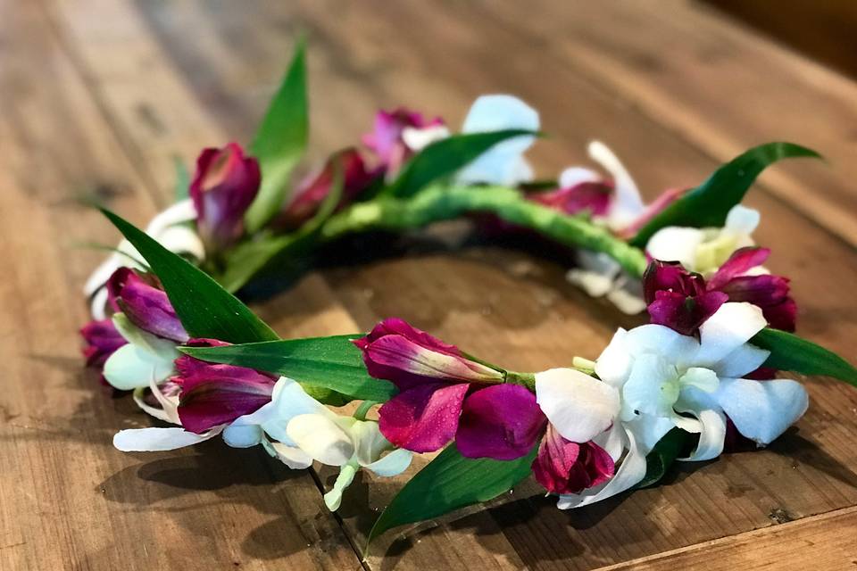 Flower Crown with Orchids