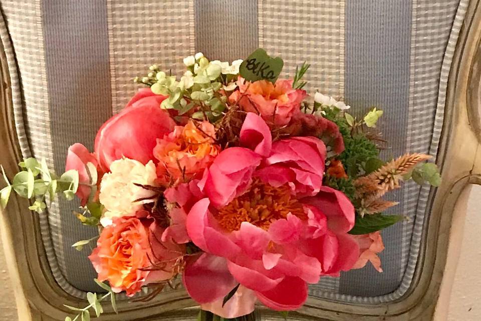 Bridal Bouquet with Peonies