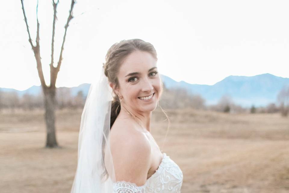 Joyful bride