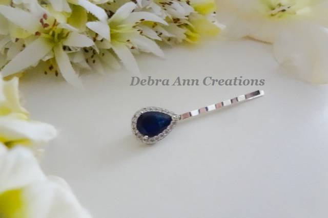 Sapphire Teardrop Hair Pin