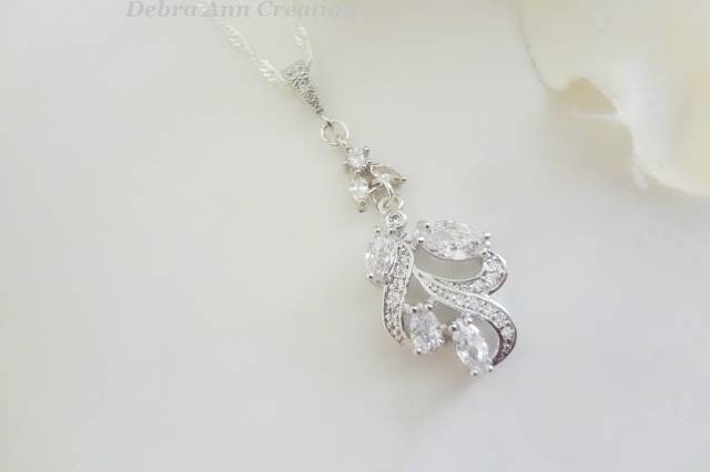 Marquise Leaf CZ Necklace