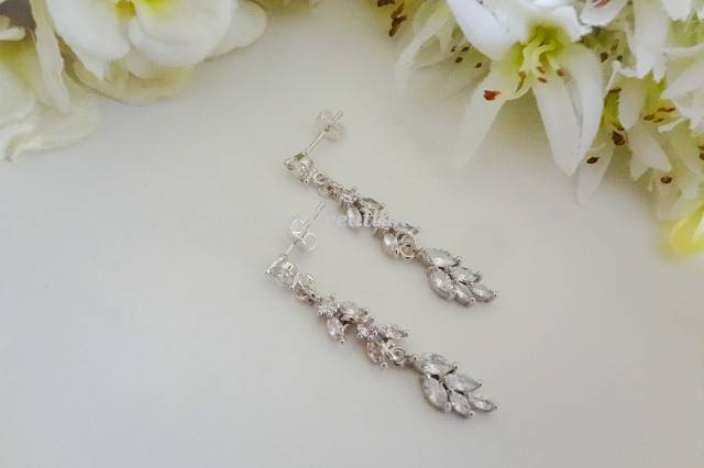 Leaf Marquise CZ Earrings