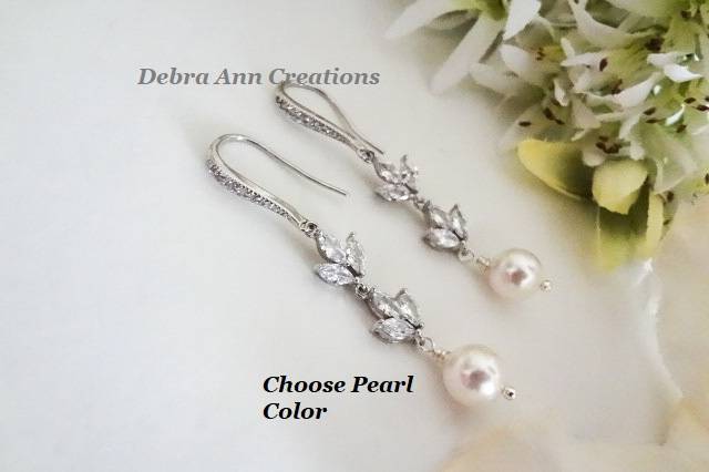 Pearl Drop Bridal Earrings