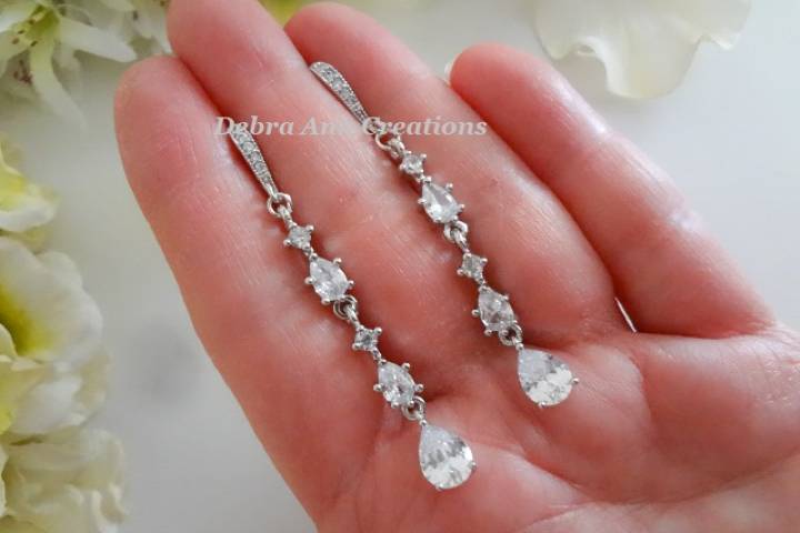 Cubic Zirconia Drop Earrings