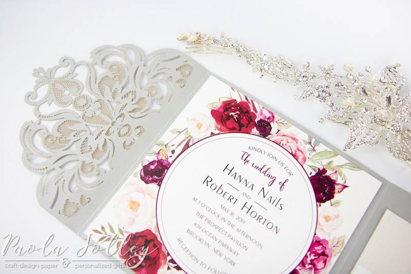 CLASSIC FLORAL TRI-FOLD LASER