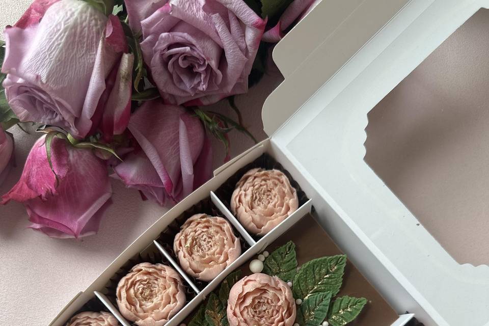 Peonies set