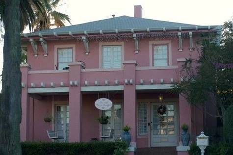 The front of The Villa Bed & Breakfast in Galveston Texas