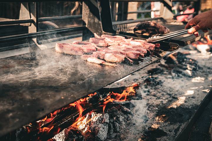Grilling on Smoke Wagon