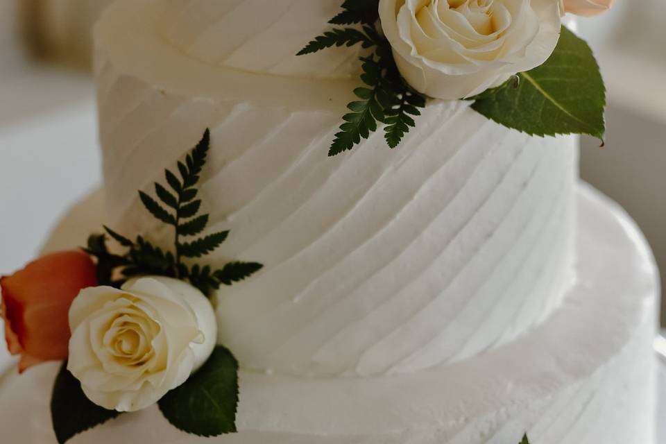 Up close wedding cake