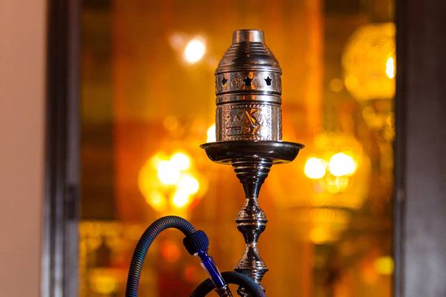 Large blue cleopatra hookah