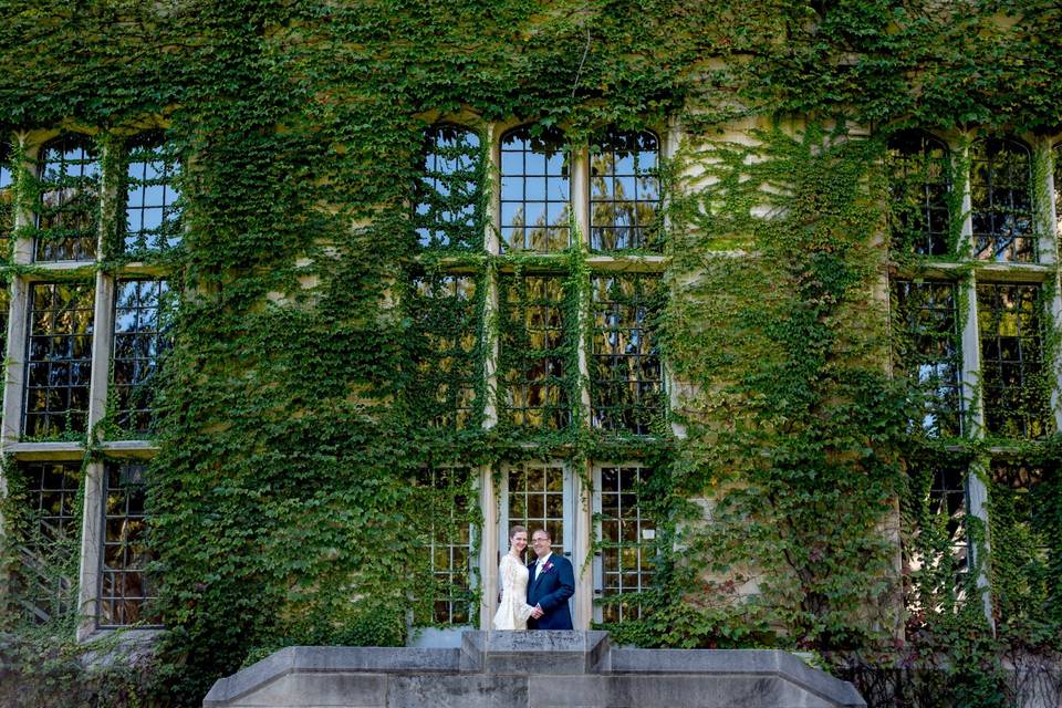 Romantic balcony portrait