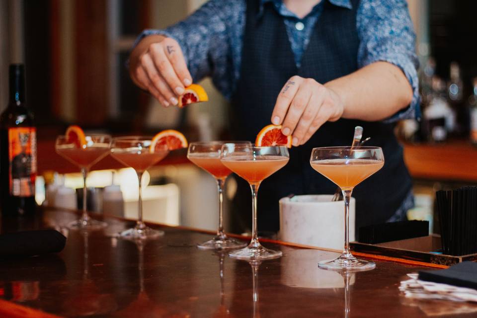 Cocktails at Sunset Bistro