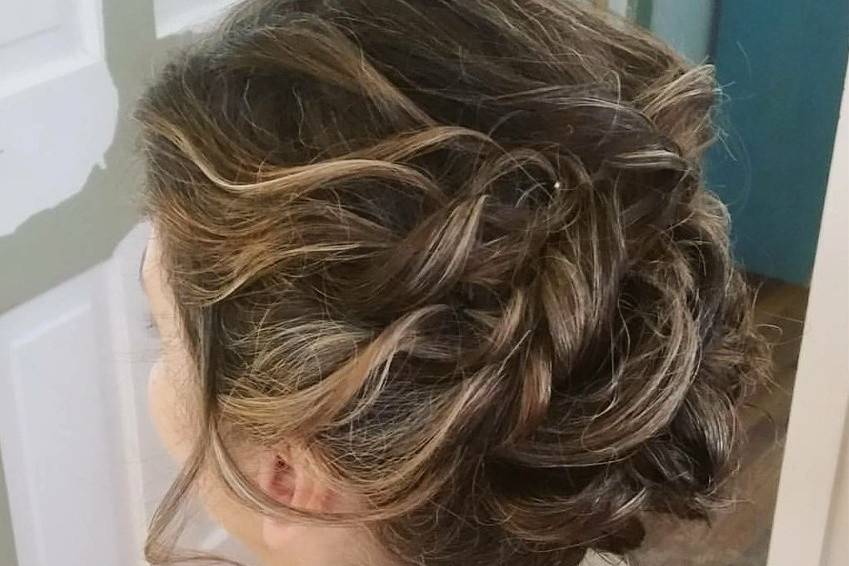 Messy but elegant updo