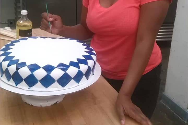 Making a cake