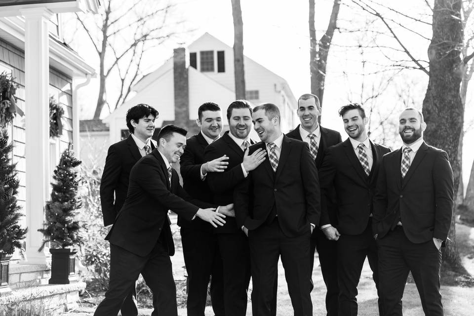 Groomsmen before ceremony