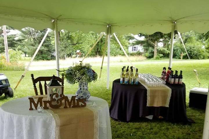 Bride & groom table