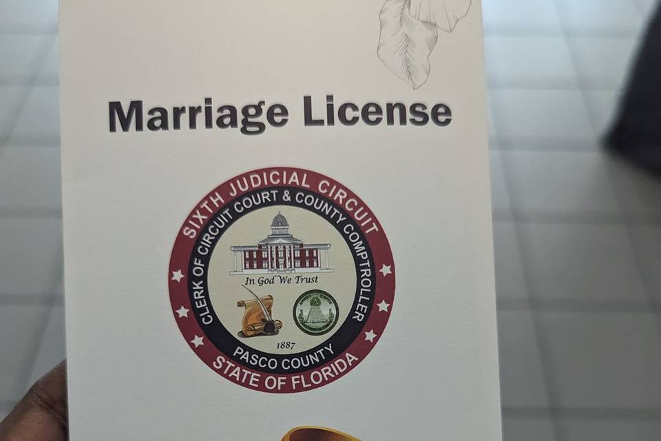 Recording a Marriage License
