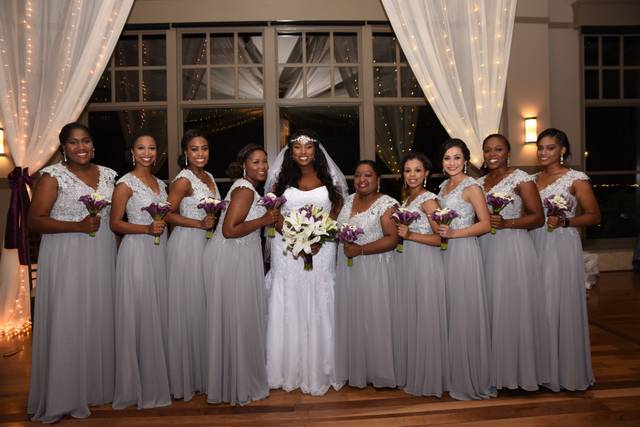 The bride and bridesmaids