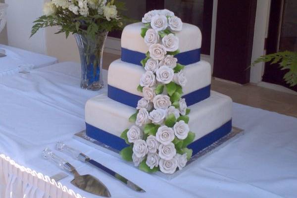 Squared Tiered Wedding Cake.