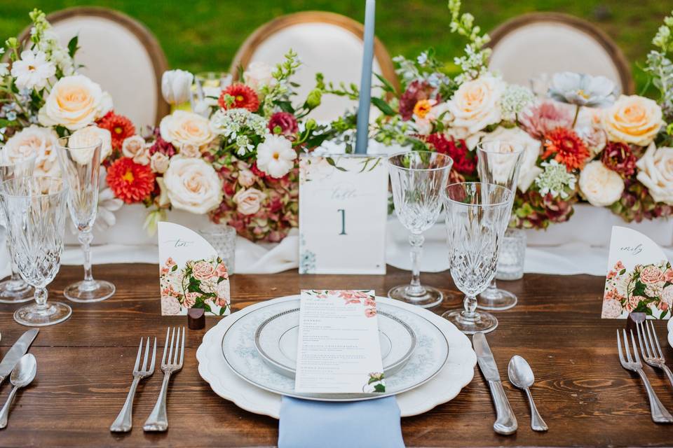 Long Table with full florals