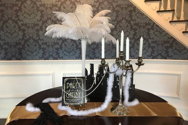 The Great Gatsby' themed party decor, Naples, Florida, USA Stock