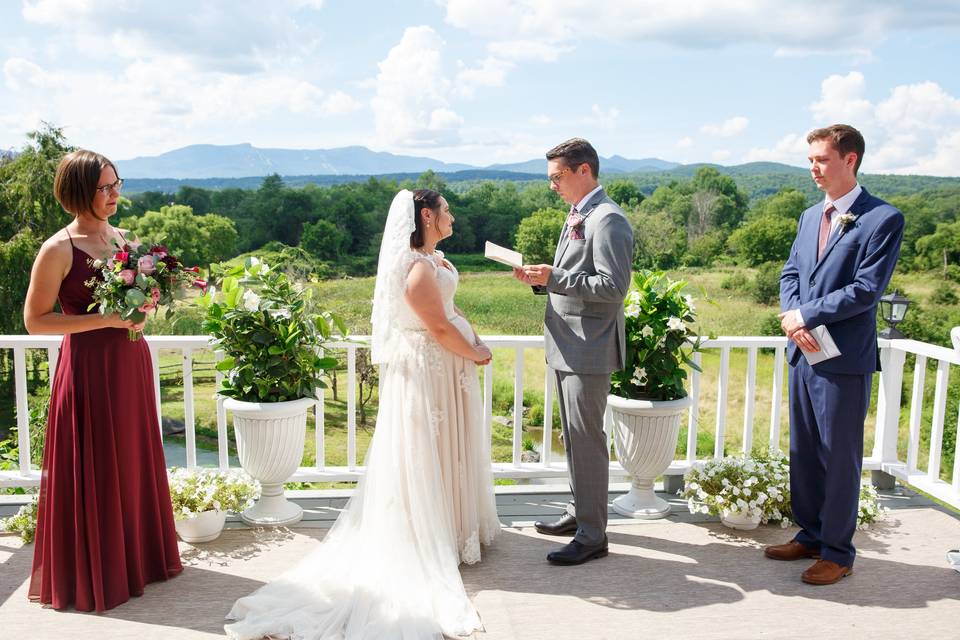 Summer Wedding on Porch