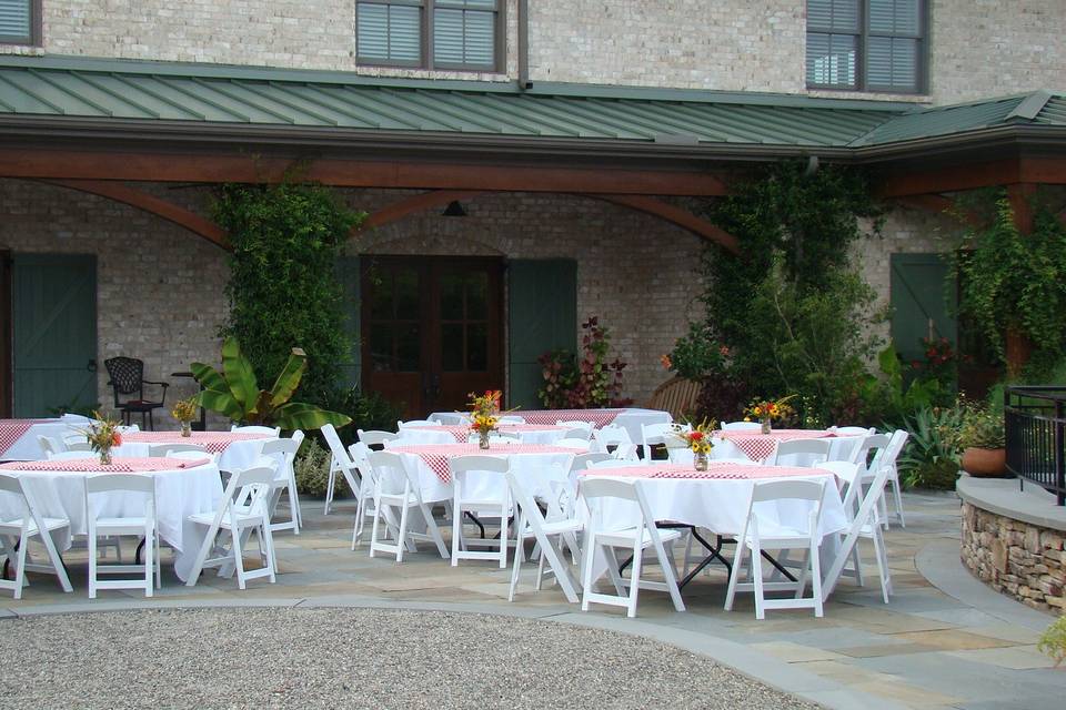 Patio Terrace Table Setting